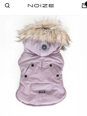 Like new! Noize Karter Dog Coat with Faux Fur Trim | purple size L/XL